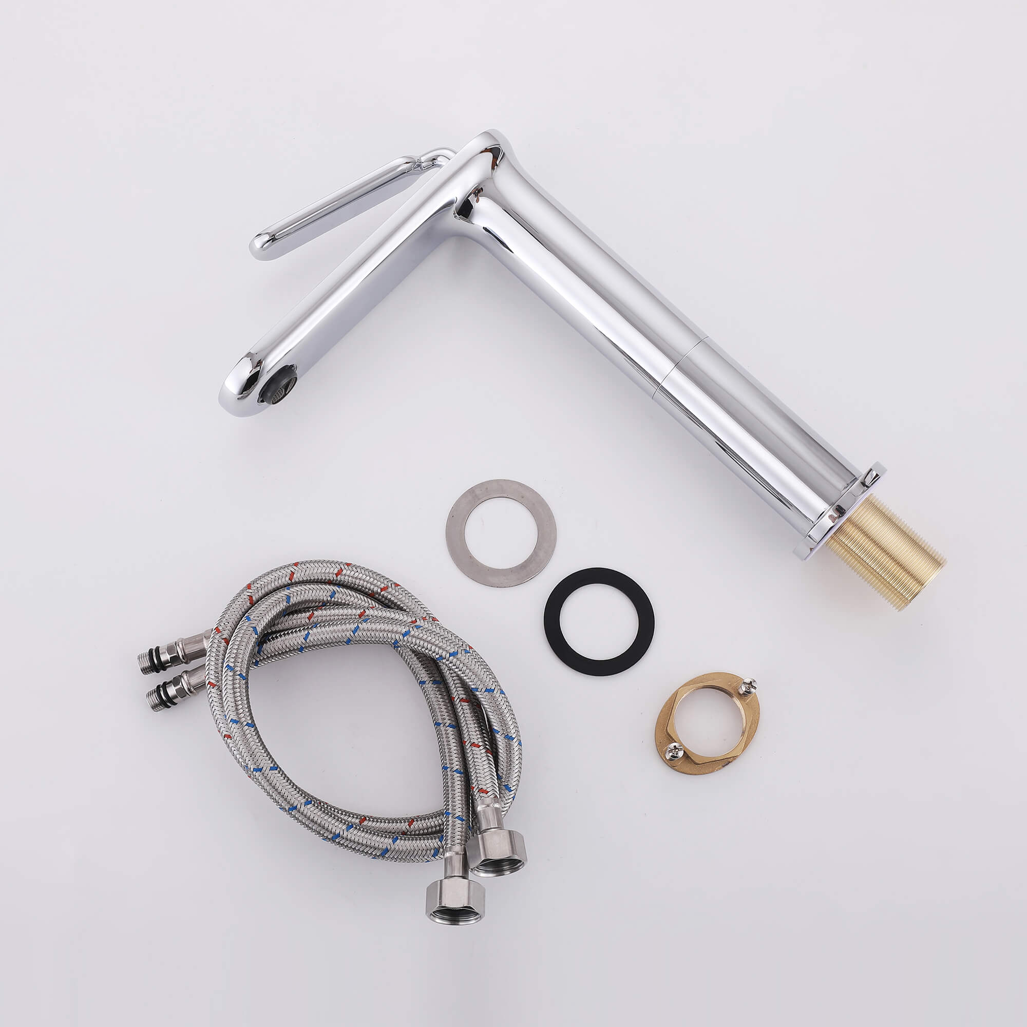 Minimalist Single Hole Single Handle Bathroom Faucet with removable aerator