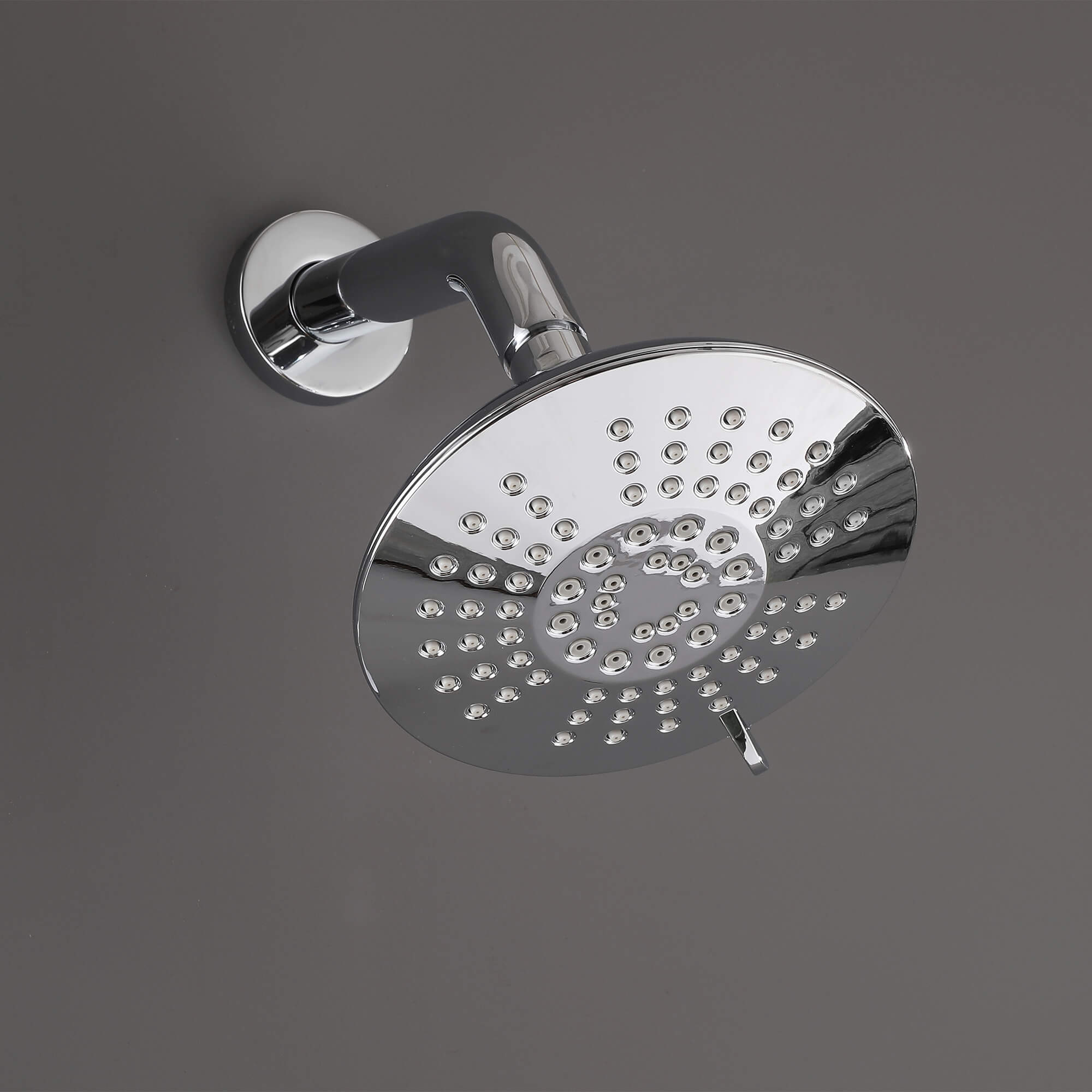 Modern Round Rain Shower System with 5-Function Spray and Integrated Tub Spout