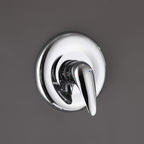 Modern Round Rain Shower System with 5-Function Spray and Integrated Tub Spout