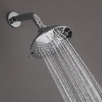 Modern Round Rain Shower System with 5-Function Spray and Integrated Tub Spout