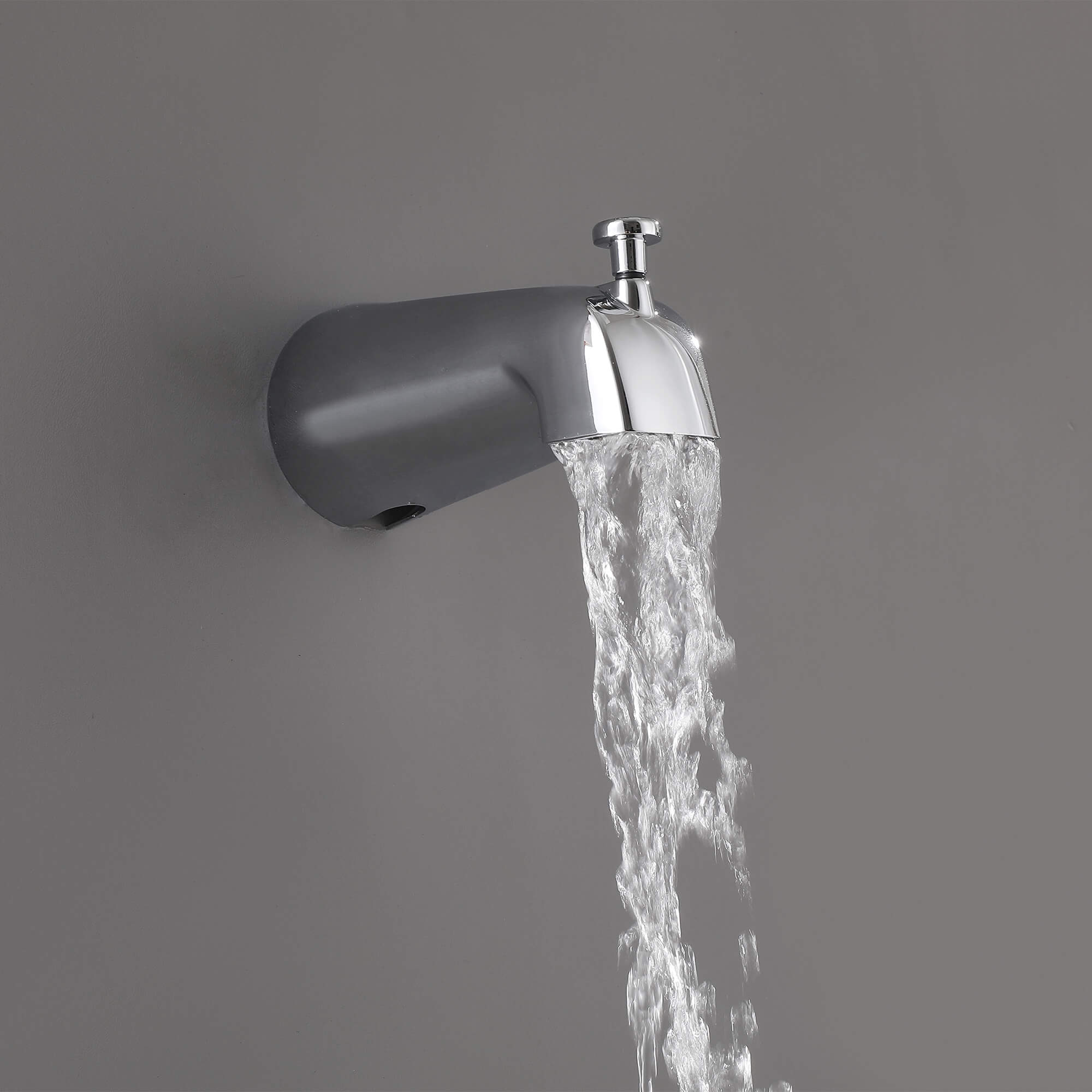 Modern Round Rain Shower System with 5-Function Spray and Integrated Tub Spout