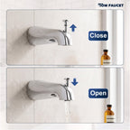 Modern Round Rain Shower System with 5-Function Spray and Integrated Tub Spout