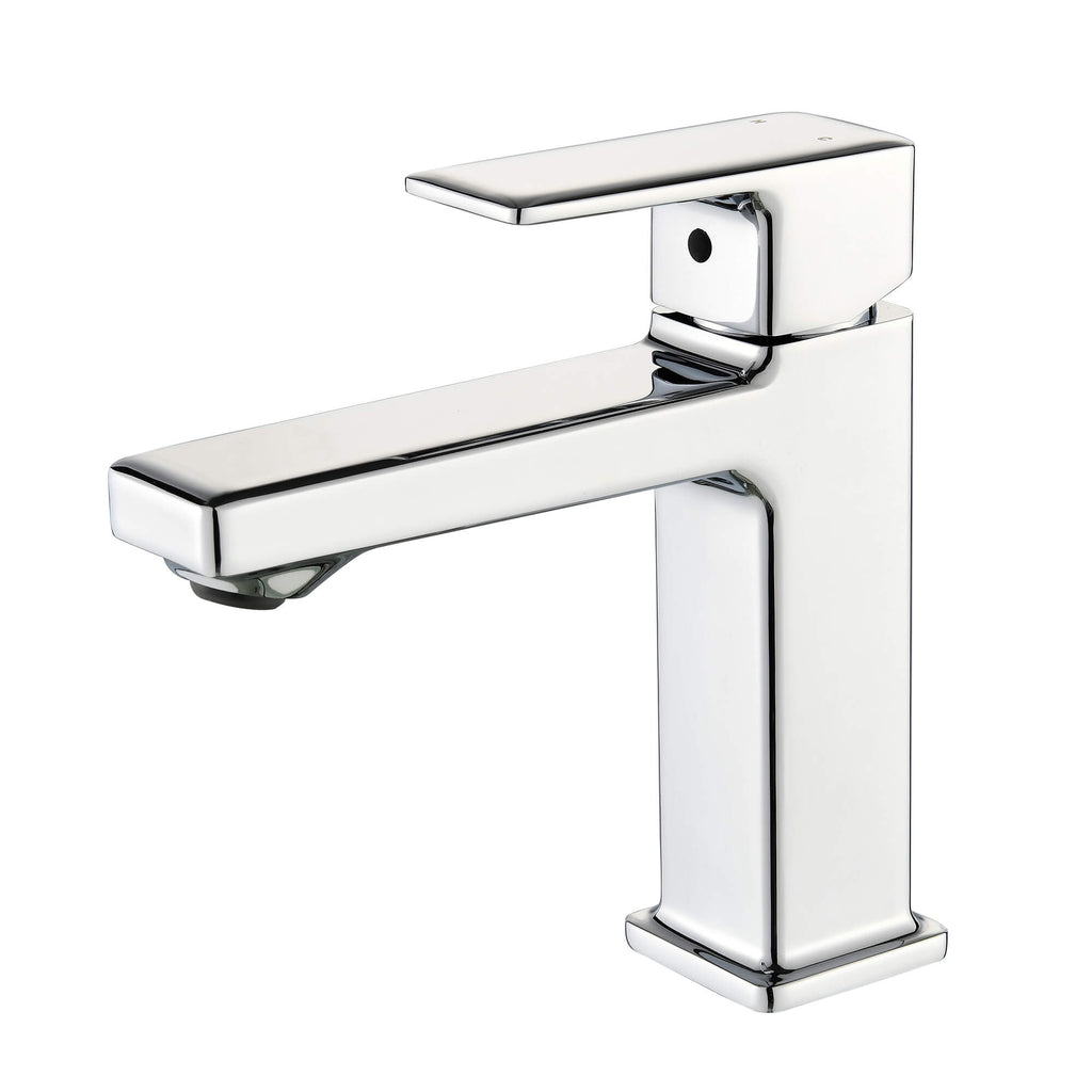 Modern Single Handle 1-Hole Sink Faucet with Graceful Forward Outpour