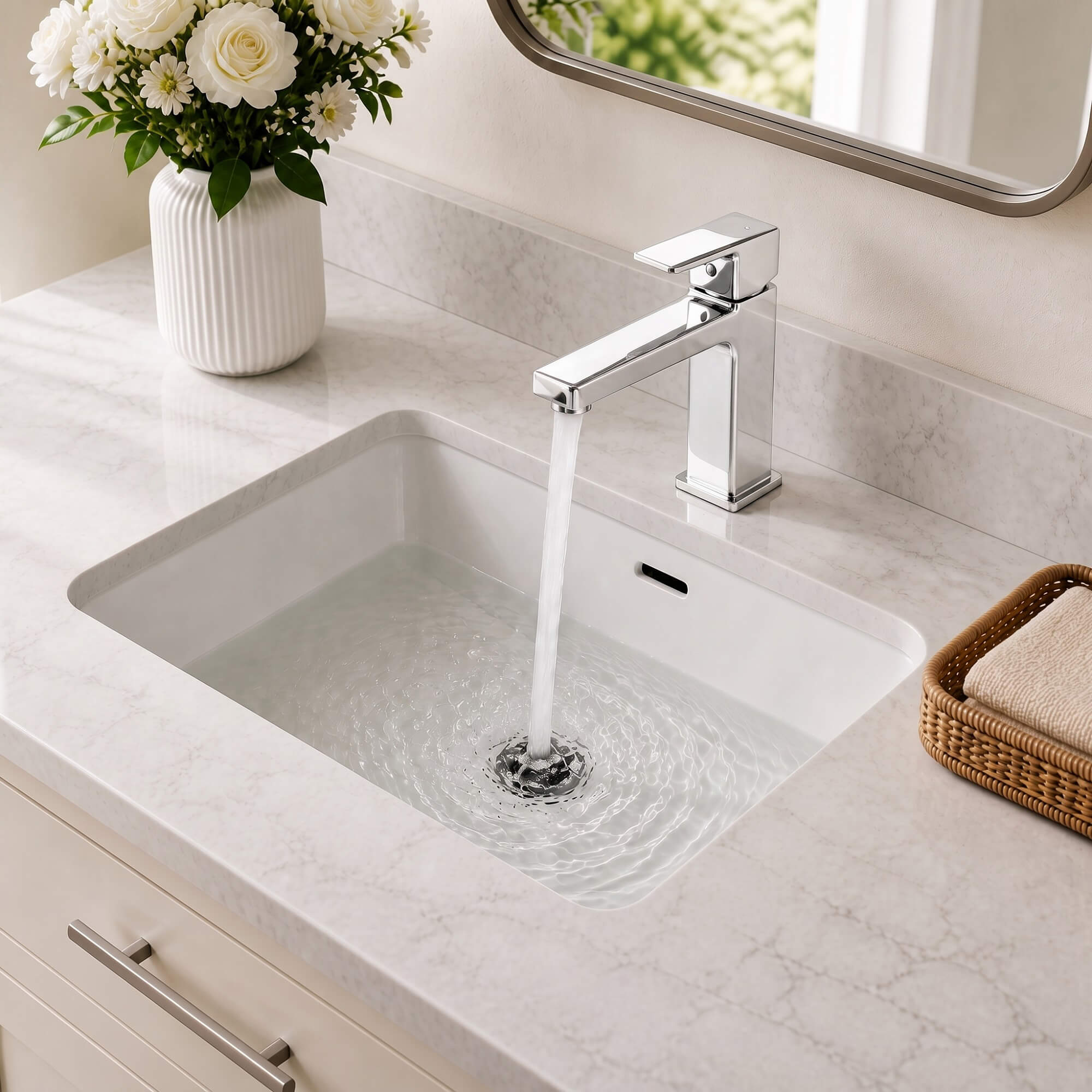 Modern Single-Hole Single-Handle Bathroom Sink Faucet