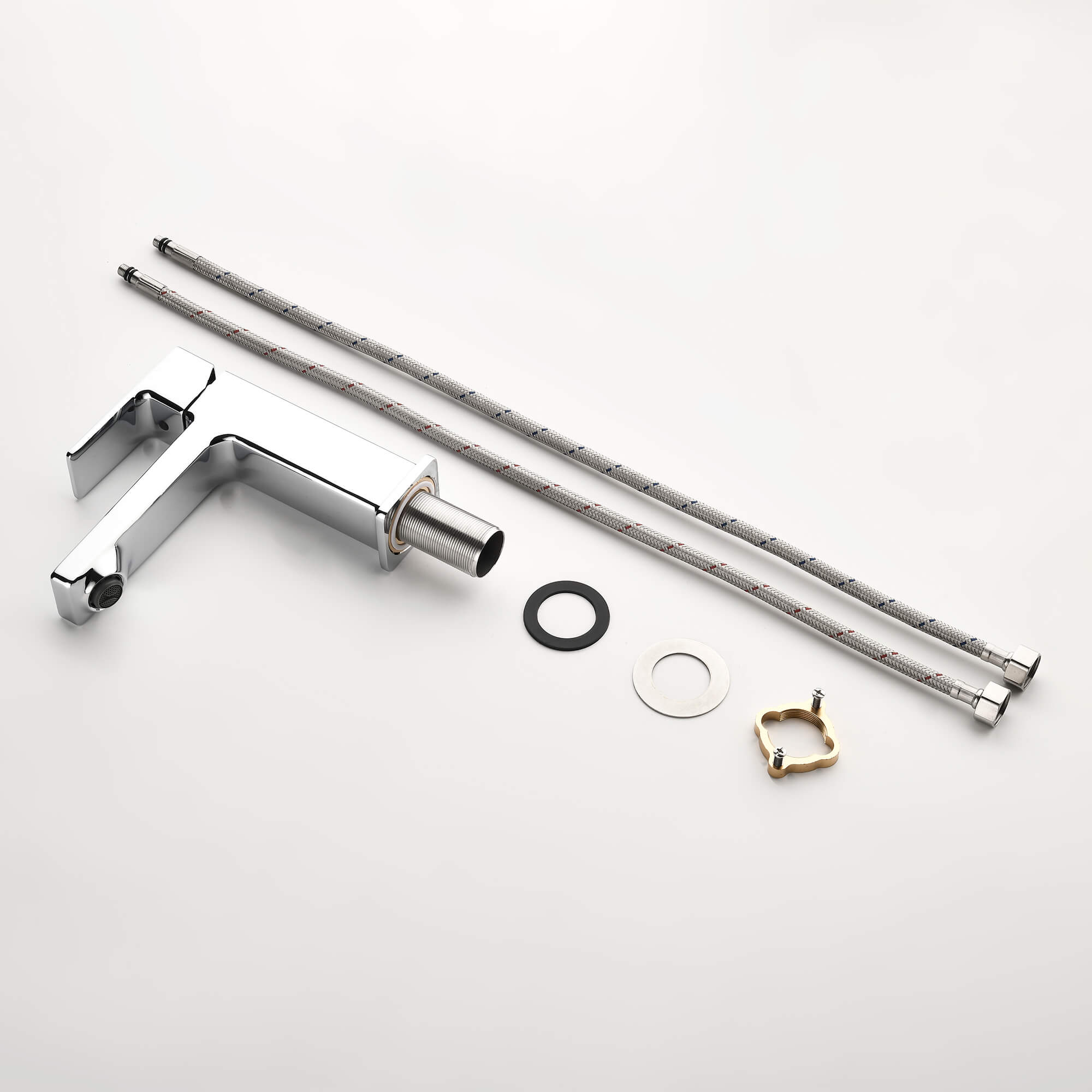 Modern Single Handle 1-Hole Sink Faucet with Graceful Forward Outpour