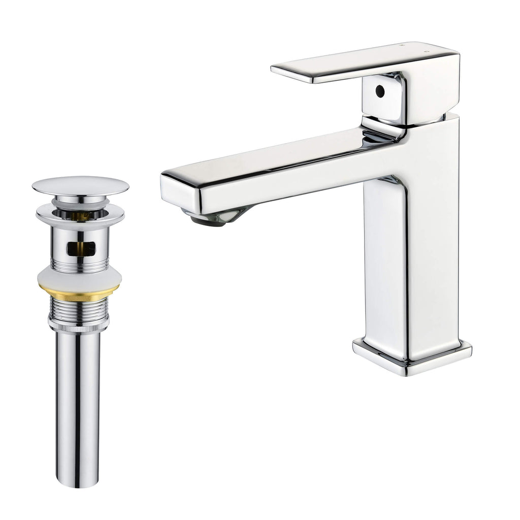 Modern Single-Hole Single-Handle Bathroom Sink Faucet