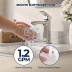 Modern Single-Hole Single-Handle Bathroom Sink Faucet
