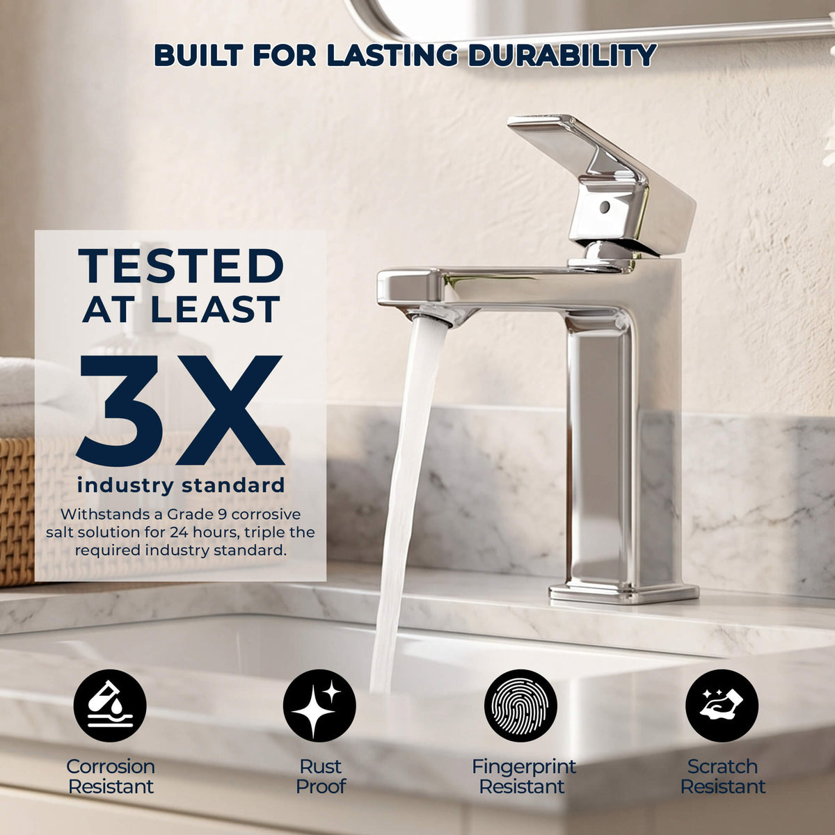 Modern Single-Hole Single-Handle Bathroom Sink Faucet