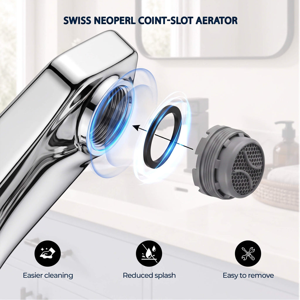 Modern Single-Hole Single-Handle Bathroom Sink Faucet