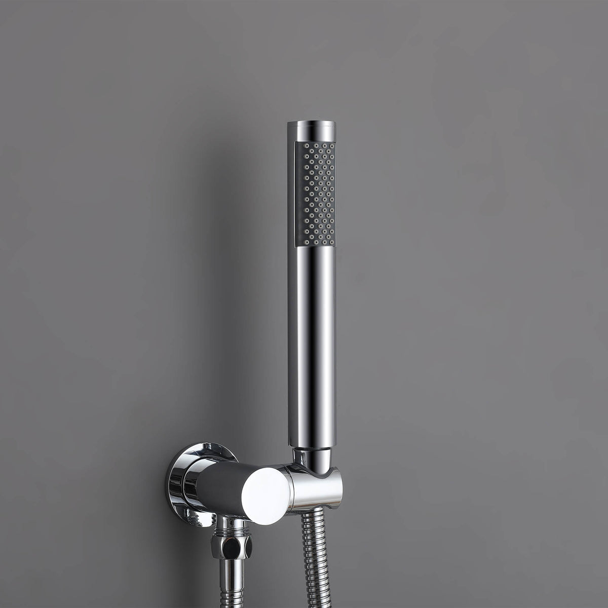 Minimalist  Pressure-Balanced Dual-Head Shower System with Swivel Rain Head