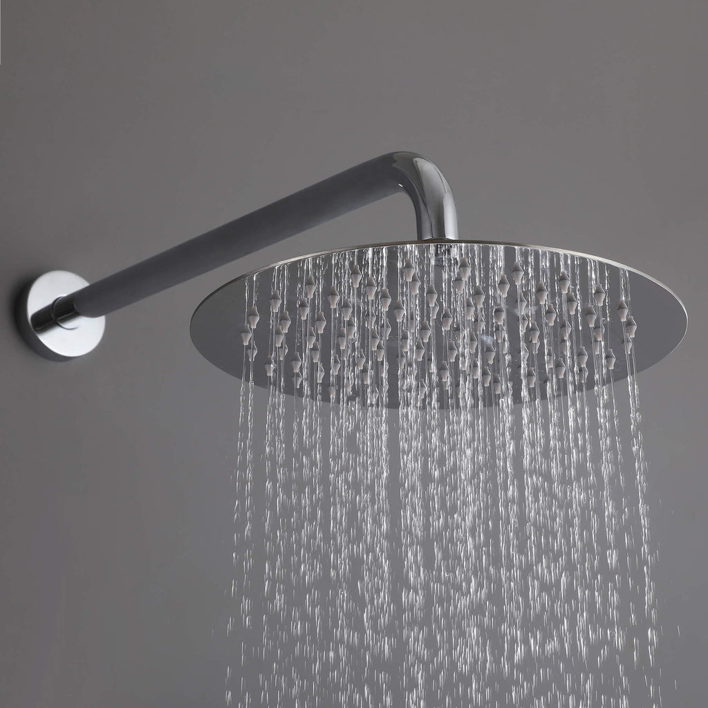 Minimalist  Pressure-Balanced Dual-Head Shower System with Swivel Rain Head