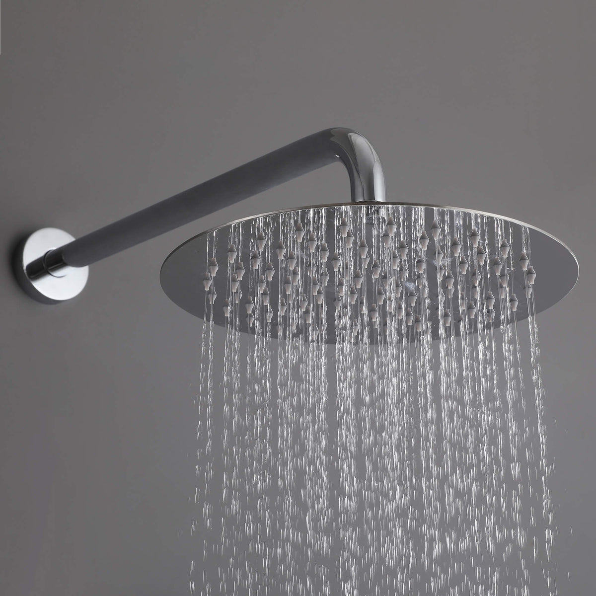 Minimalist  Pressure-Balanced Dual-Head Shower System with Swivel Rain Head