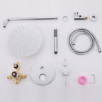 Minimalist  Pressure-Balanced Dual-Head Shower System with Swivel Rain Head