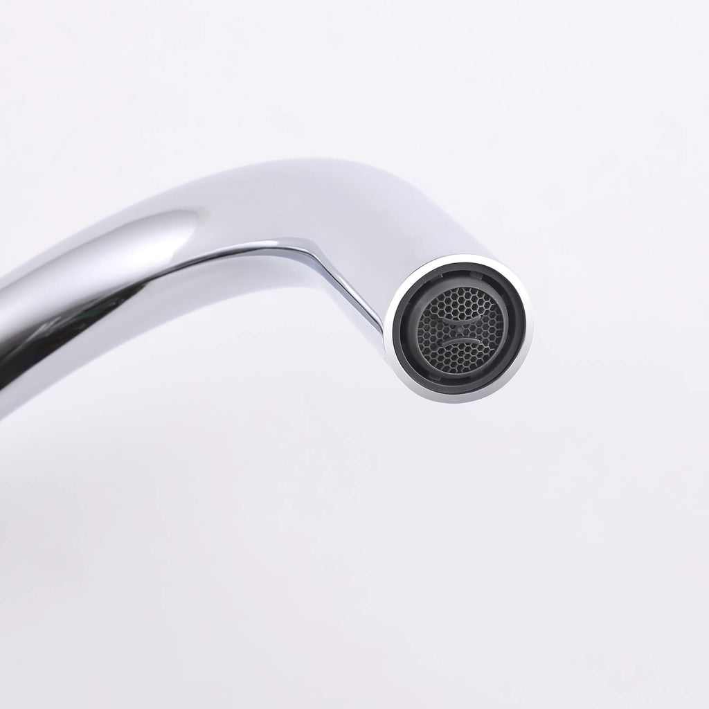316 Stainless Steel Gooseneck Freestanding Tub Faucet with Thermostatic Control & High-Flow Spout