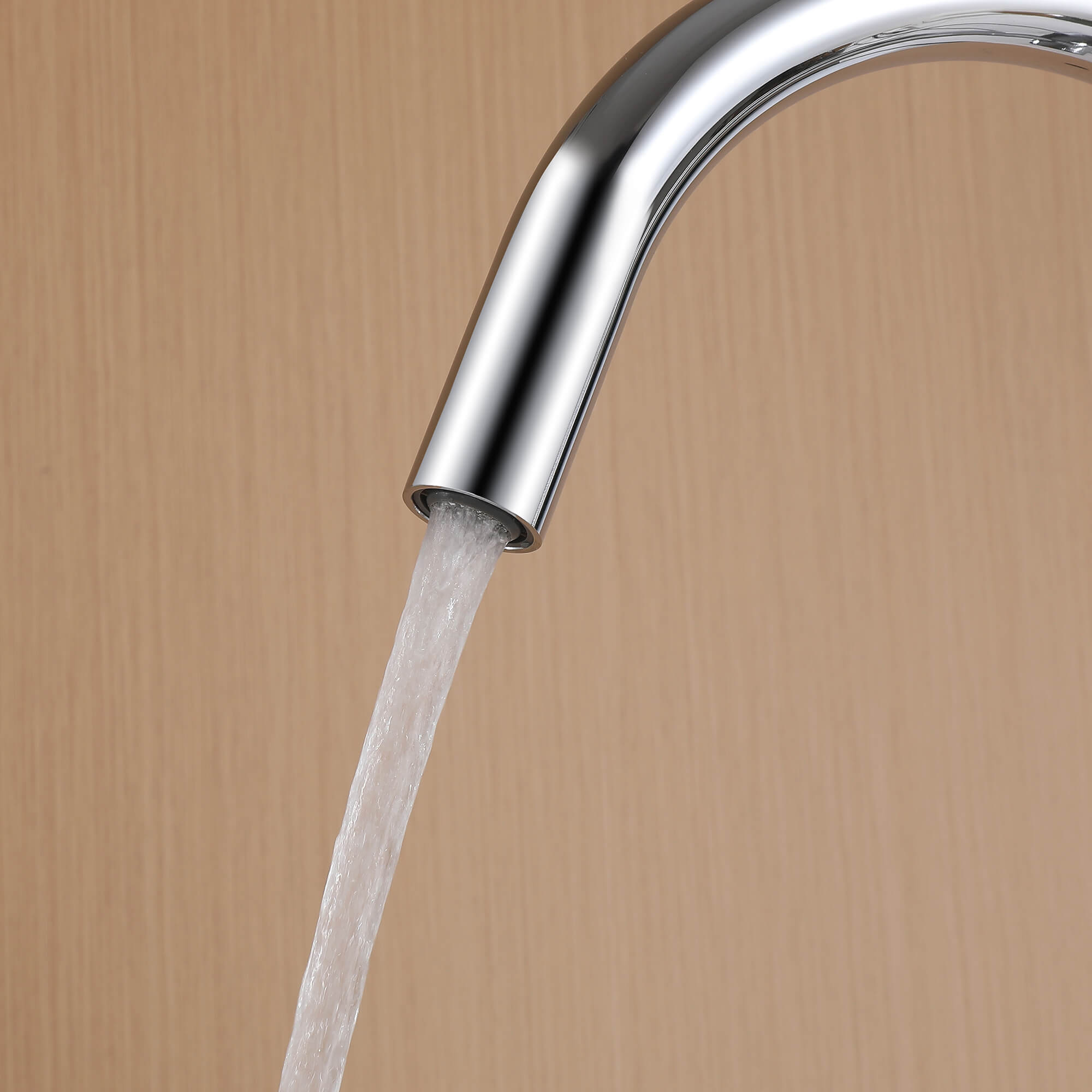 316 Stainless Steel Gooseneck Freestanding Tub Faucet with Thermostatic Control & High-Flow Spout