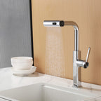 Smart Kitchen Faucet with Temperature Display & 3-Function Pull-Out Sprayer
