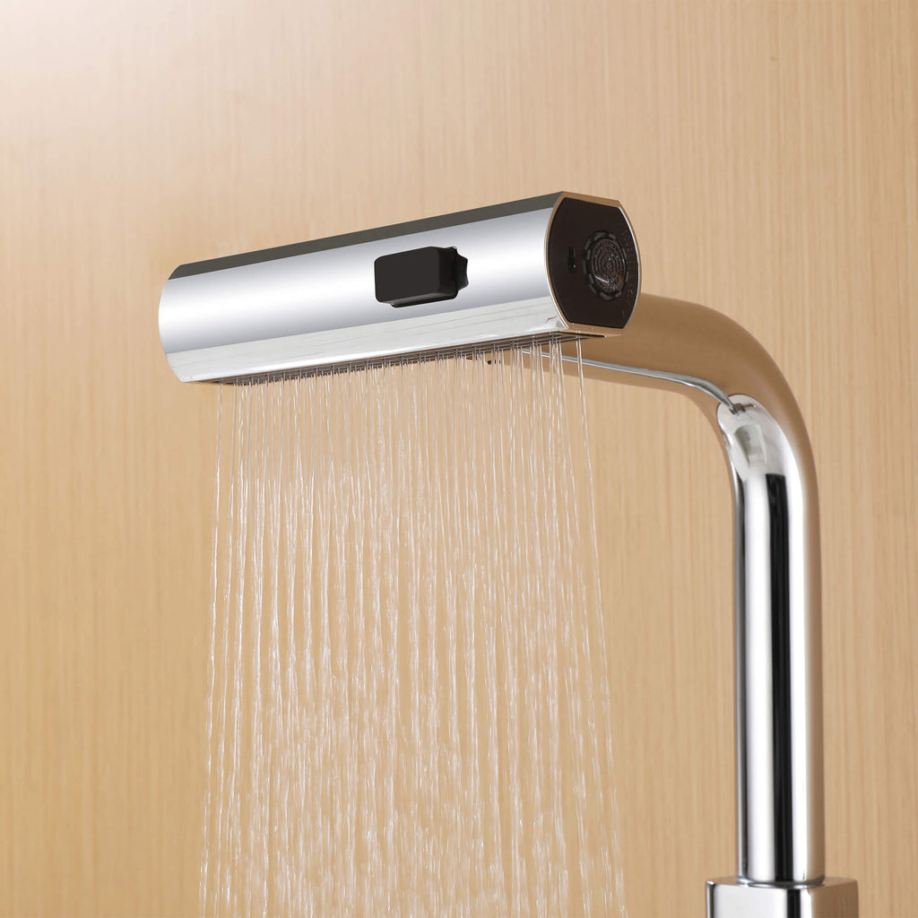 Smart Kitchen Faucet with Temperature Display & 3-Function Pull-Out Sprayer