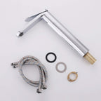 Tall Modern Minimalist Vessel Sink Faucet with Elongated Splash-Free Spout