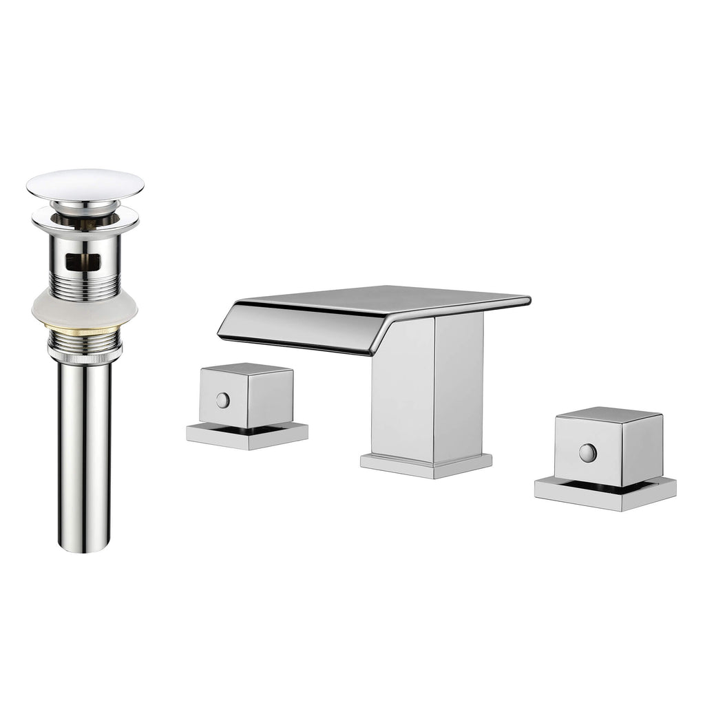 6-12'' Widespread Waterfall Bathroom Faucet with 304 Stainless Steel Storage Top