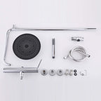 Wall Mounted Rain Shower Head With Adjustable Handheld Slide Bar Shower System