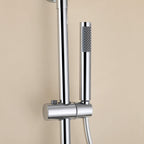 Wall Mounted Rain Shower Head With Adjustable Handheld Slide Bar Shower System
