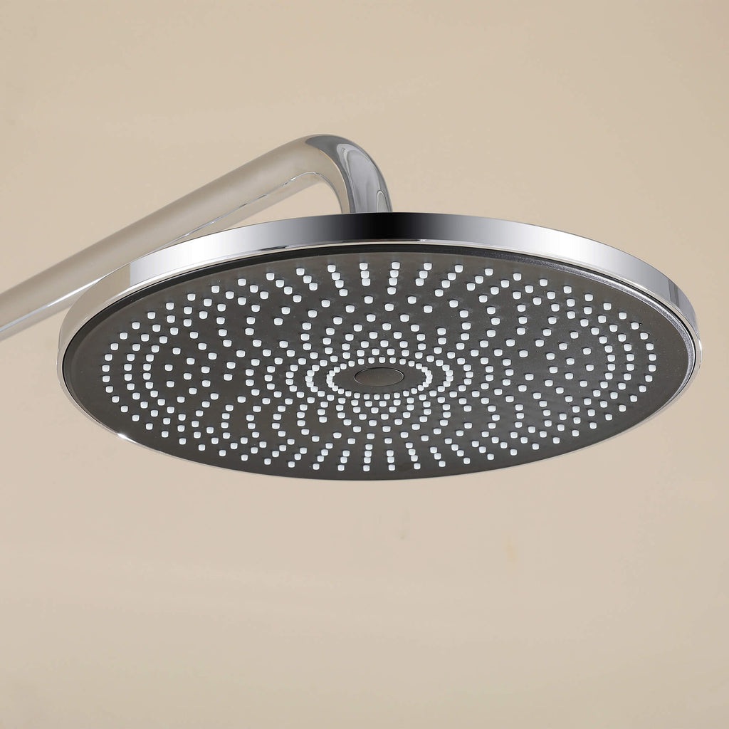 Wall Mounted Rain Shower Head With Adjustable Handheld Slide Bar Shower System