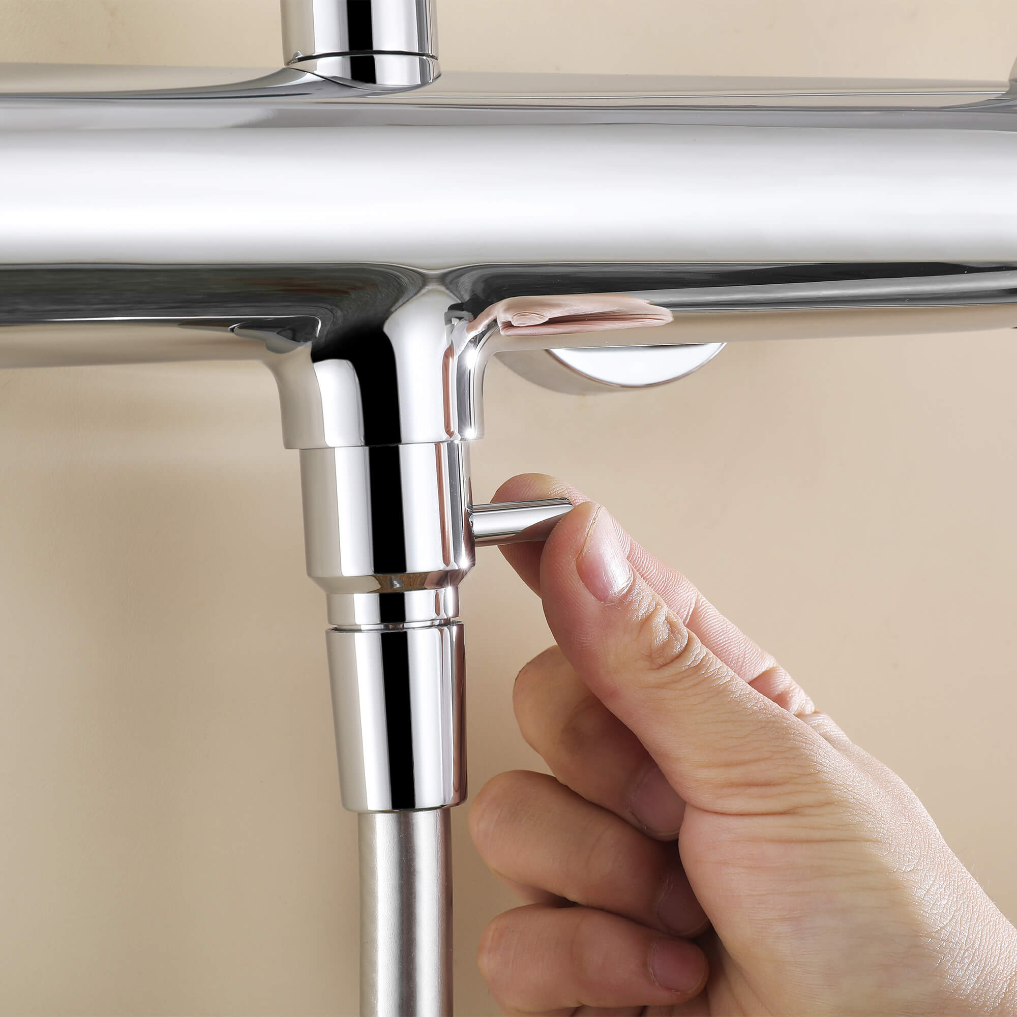 Wall Mounted Rain Shower Head With Adjustable Handheld Slide Bar Shower System