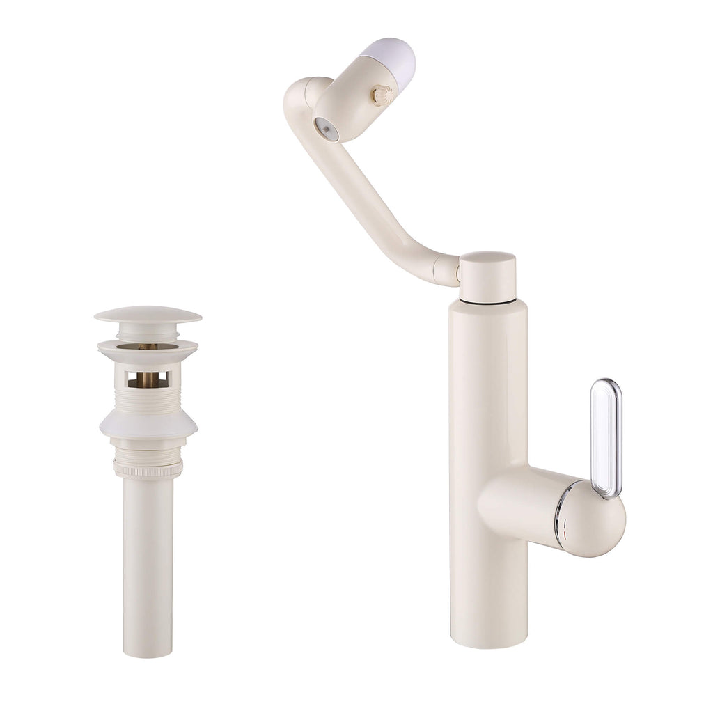 Single-Hole Pull-Out Bathroom Faucet with 360° Bionic Arm and 4 Spray Modes