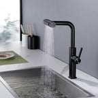 Smart Kitchen Faucet with Temperature Display & 3-Function Pull-Out Sprayer