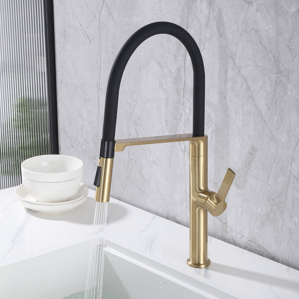 Dual-Mode Pull-Down Kitchen Faucet with Magnetic Spray Head