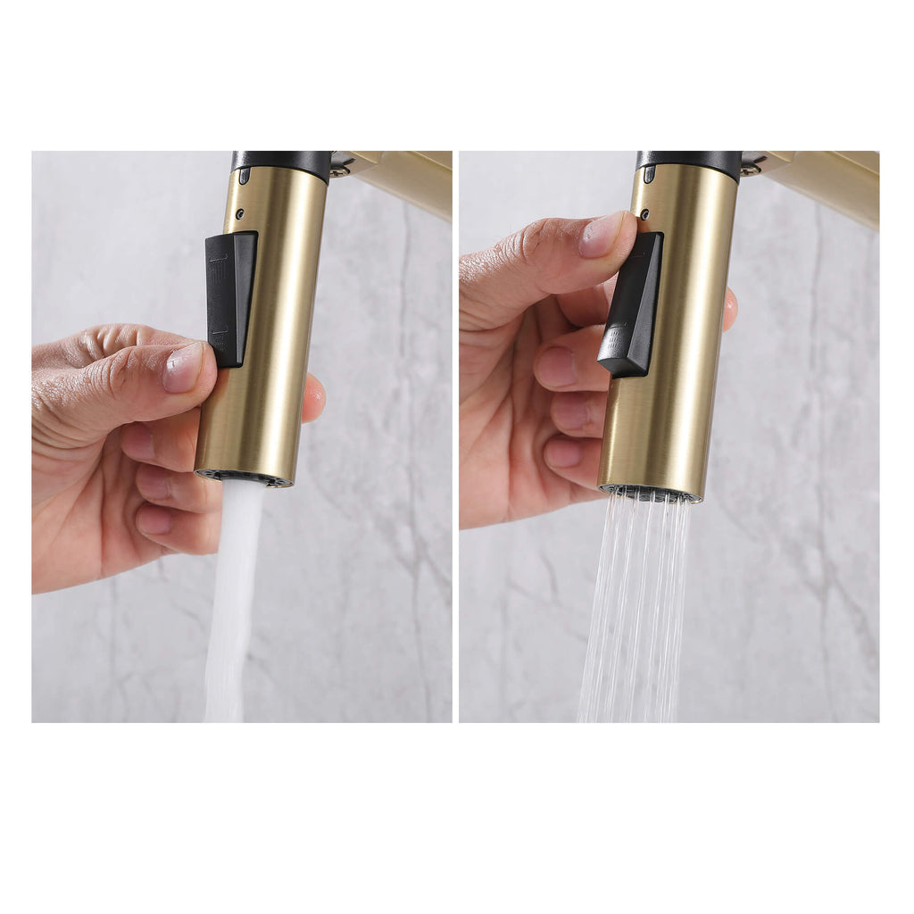 Dual-Mode Pull-Down Kitchen Faucet with Magnetic Spray Head