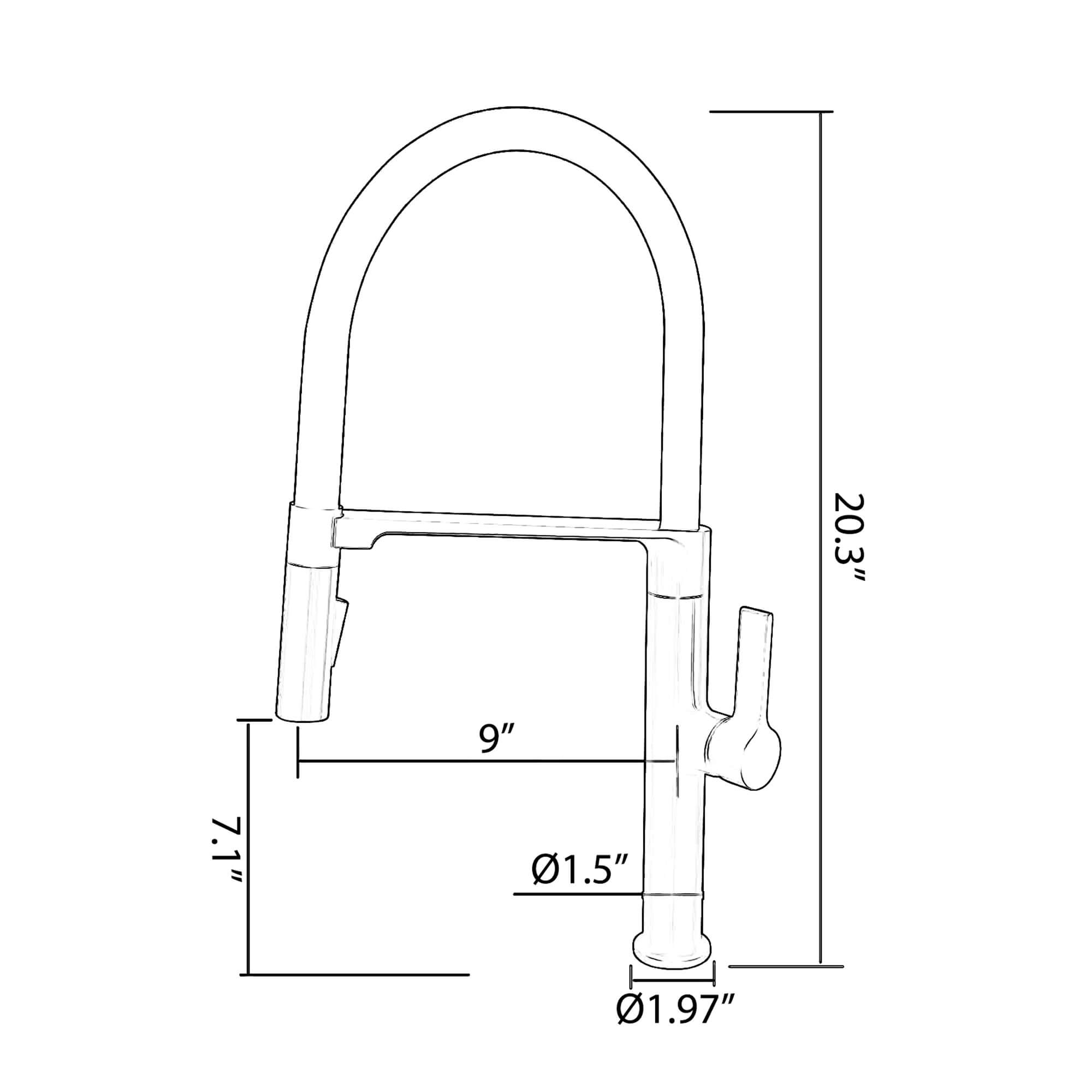 Dual-Mode Pull-Down Kitchen Faucet with Magnetic Spray Head