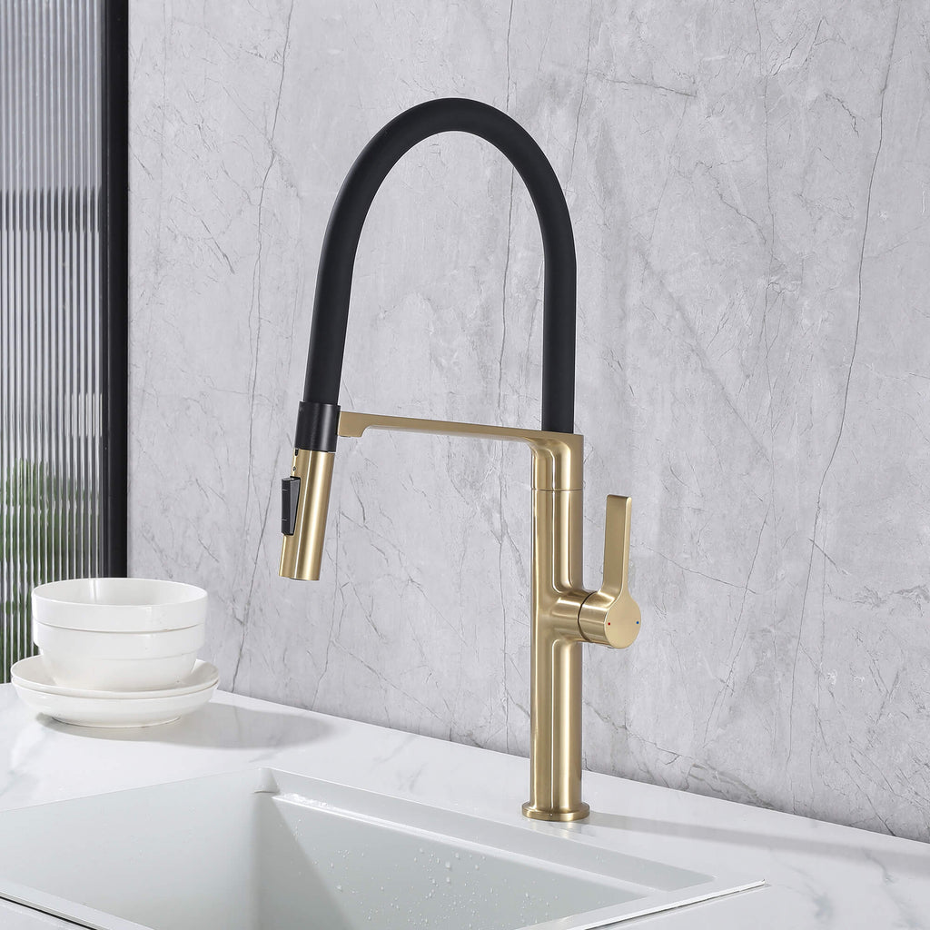 Dual-Mode Pull-Down Kitchen Faucet with Magnetic Spray Head