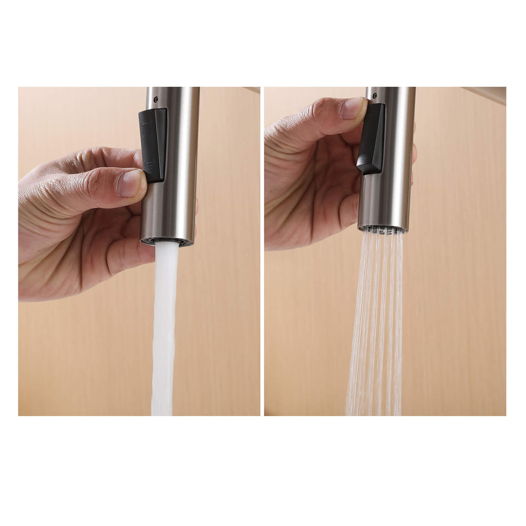 Dual-Mode Pull-Down Kitchen Faucet with Magnetic Spray Head