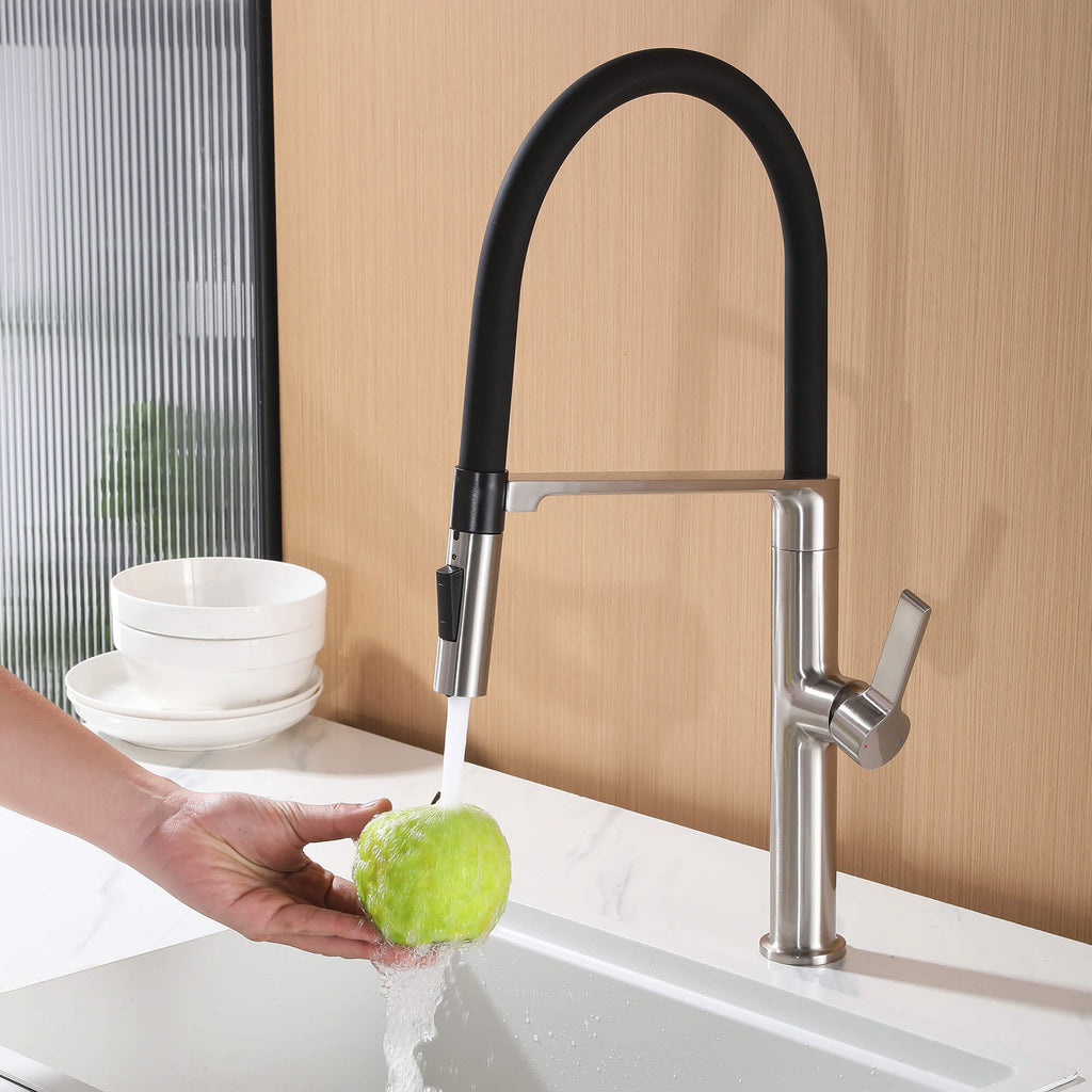 Dual-Mode Pull-Down Kitchen Faucet with Magnetic Spray Head