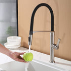 Dual-Mode Pull-Down Kitchen Faucet with Magnetic Spray Head