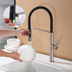 Dual-Mode Pull-Down Kitchen Faucet with Magnetic Spray Head