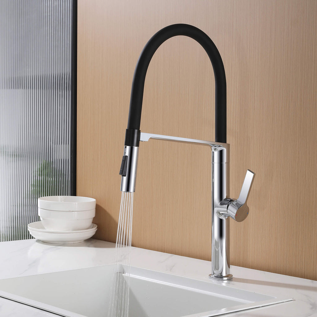 Dual-Mode Pull-Down Kitchen Faucet with Magnetic Spray Head