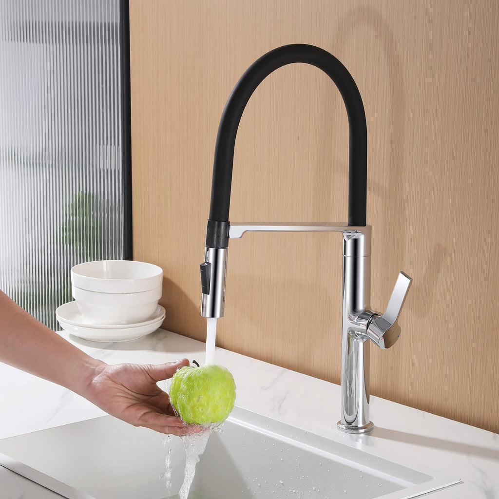 Dual-Mode Pull-Down Kitchen Faucet with Magnetic Spray Head