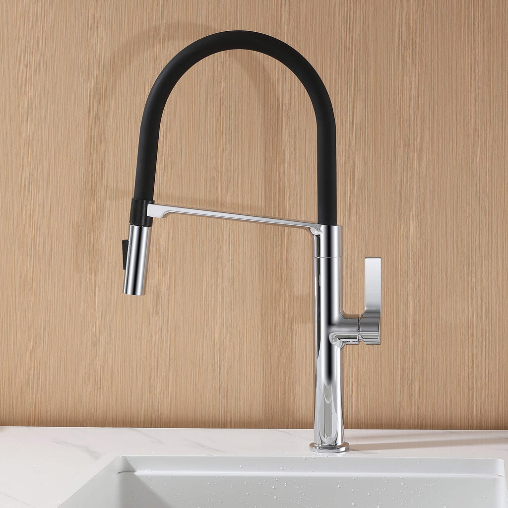 Dual-Mode Pull-Down Kitchen Faucet with Magnetic Spray Head