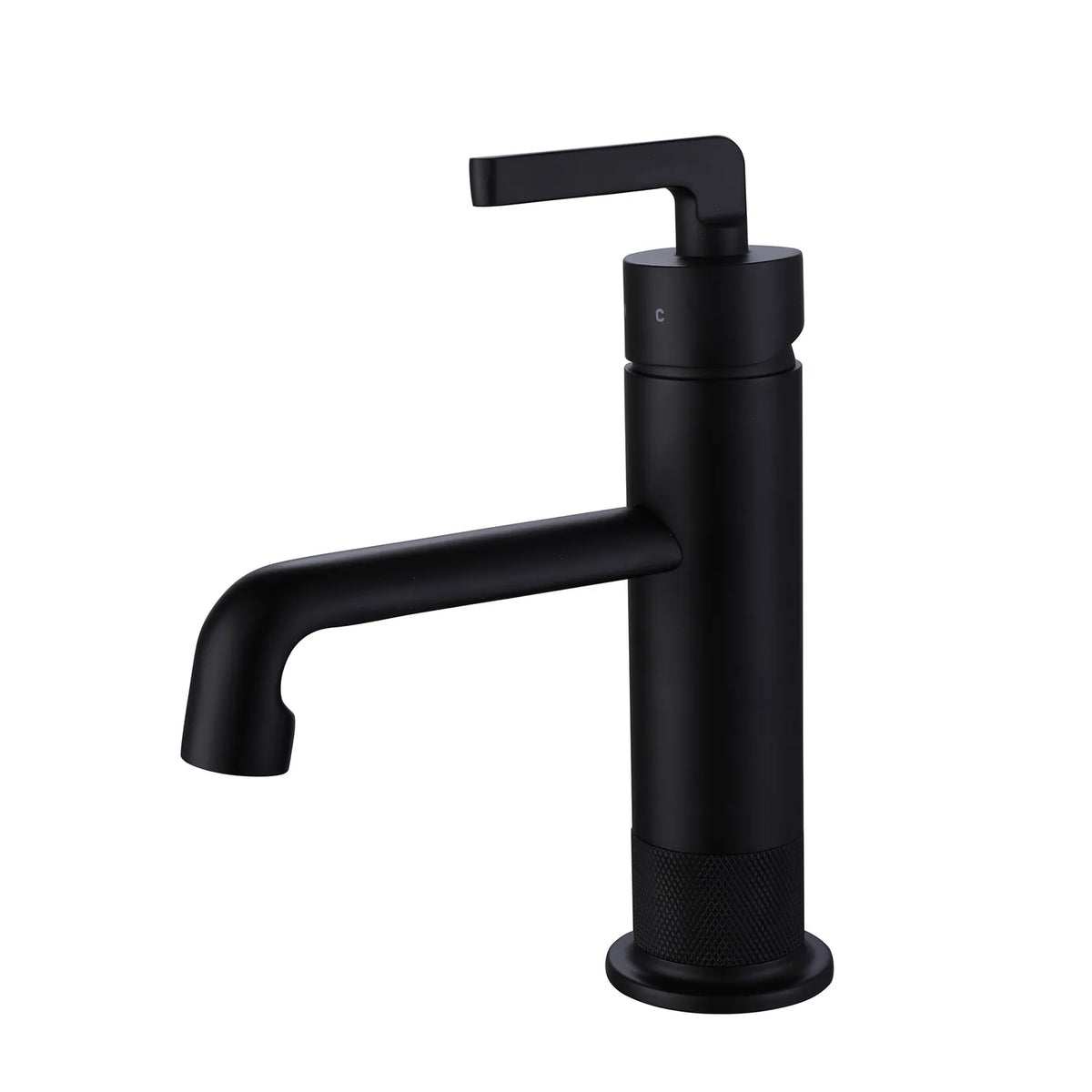 Deck Mount Single Handle One Hole Matte Black Bathroom Sink Faucet