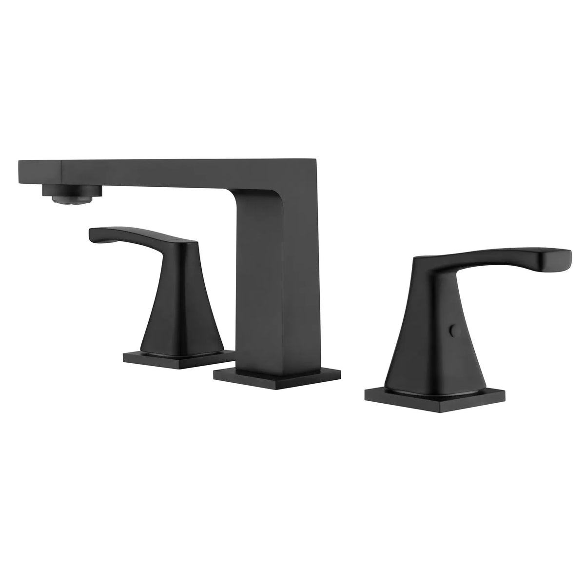 Widespread Two Handle 3-Hole Bathroom Sink Faucet In Matte Black Brushed Gold