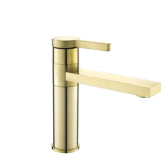 1-Hole Single Handle Bathroom Sink Faucet In Brushed Gold