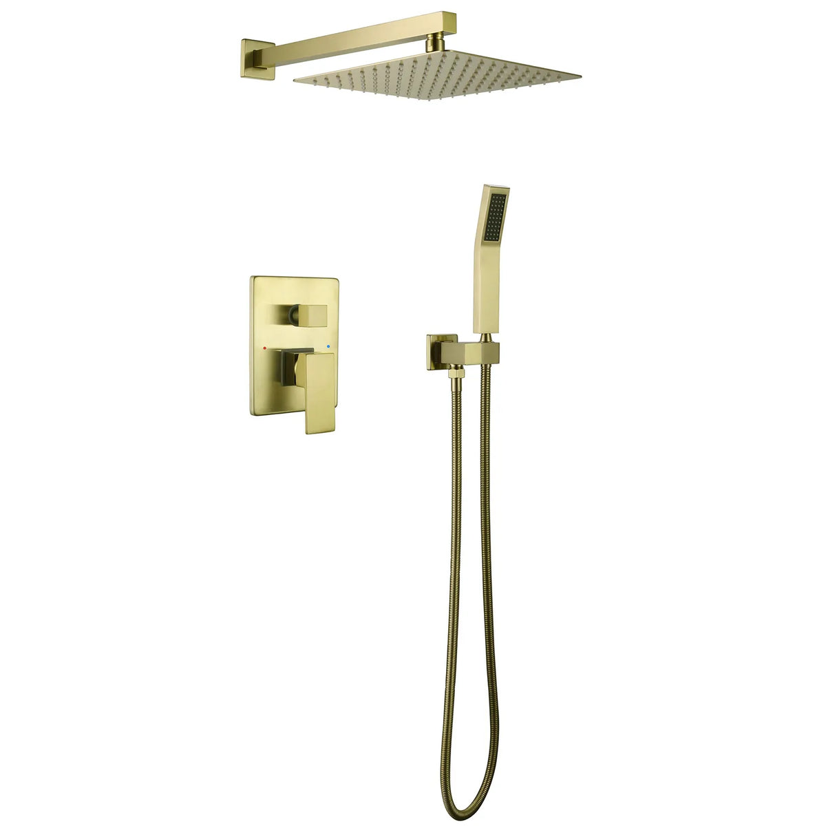 Rain Shower System With Pressure Balance Shower Valve,Rain Shower Head And Handheld Shower Head