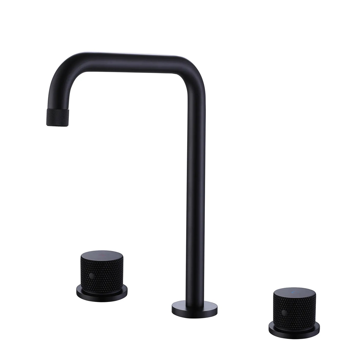 Three Holes 2-Handles  Kitchen Sink Faucet In Matte Black