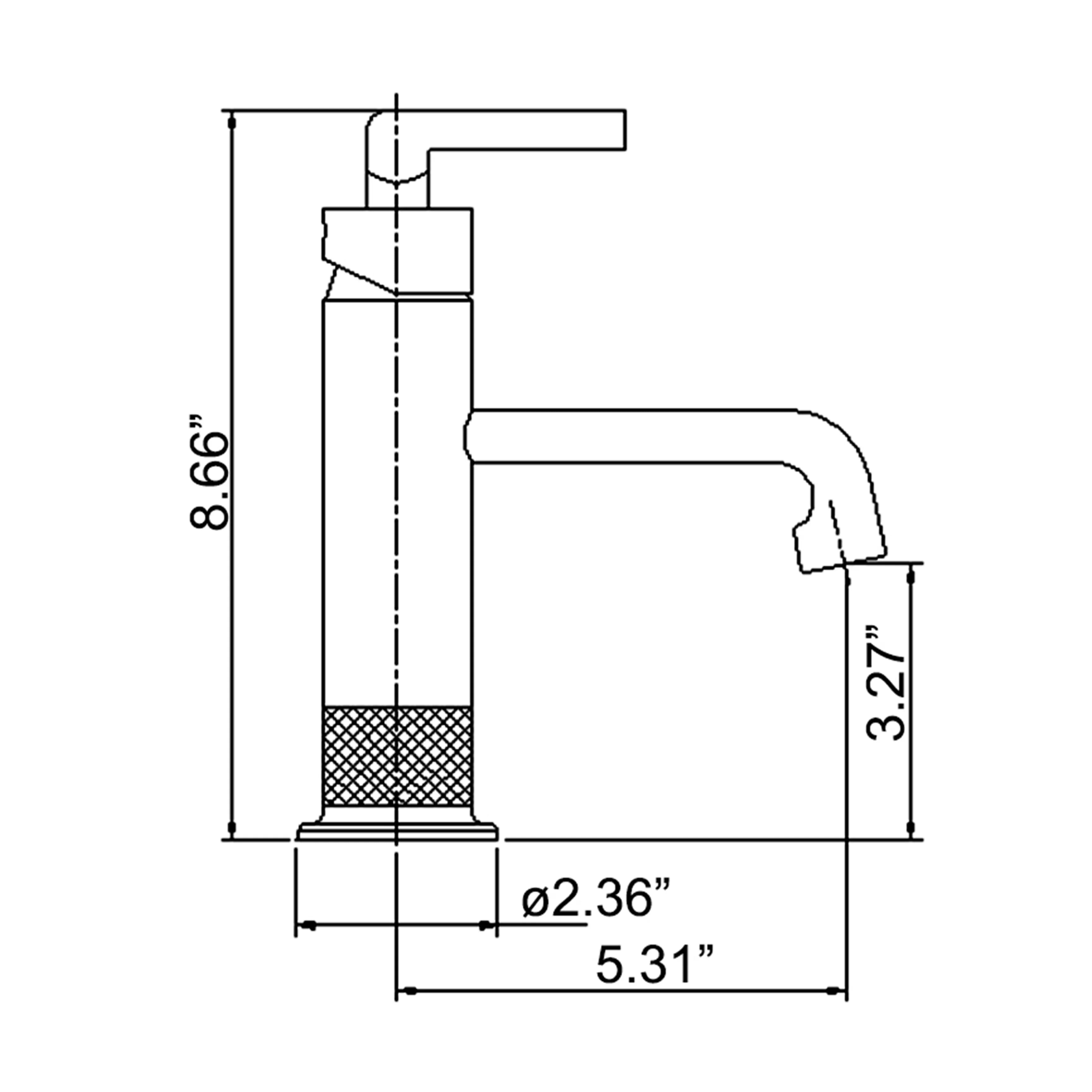 Deck Mount Single Handle One Hole Matte Black Bathroom Sink Faucet