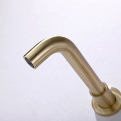 Brushed Gold Wall Mount Single-Handle Bathroom Sink Faucet