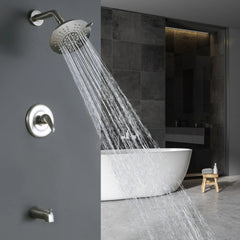 Brushed Nickel Shower Faucet Set With Bathtub Tap(Pressure Balance Valve cUPC ertification)