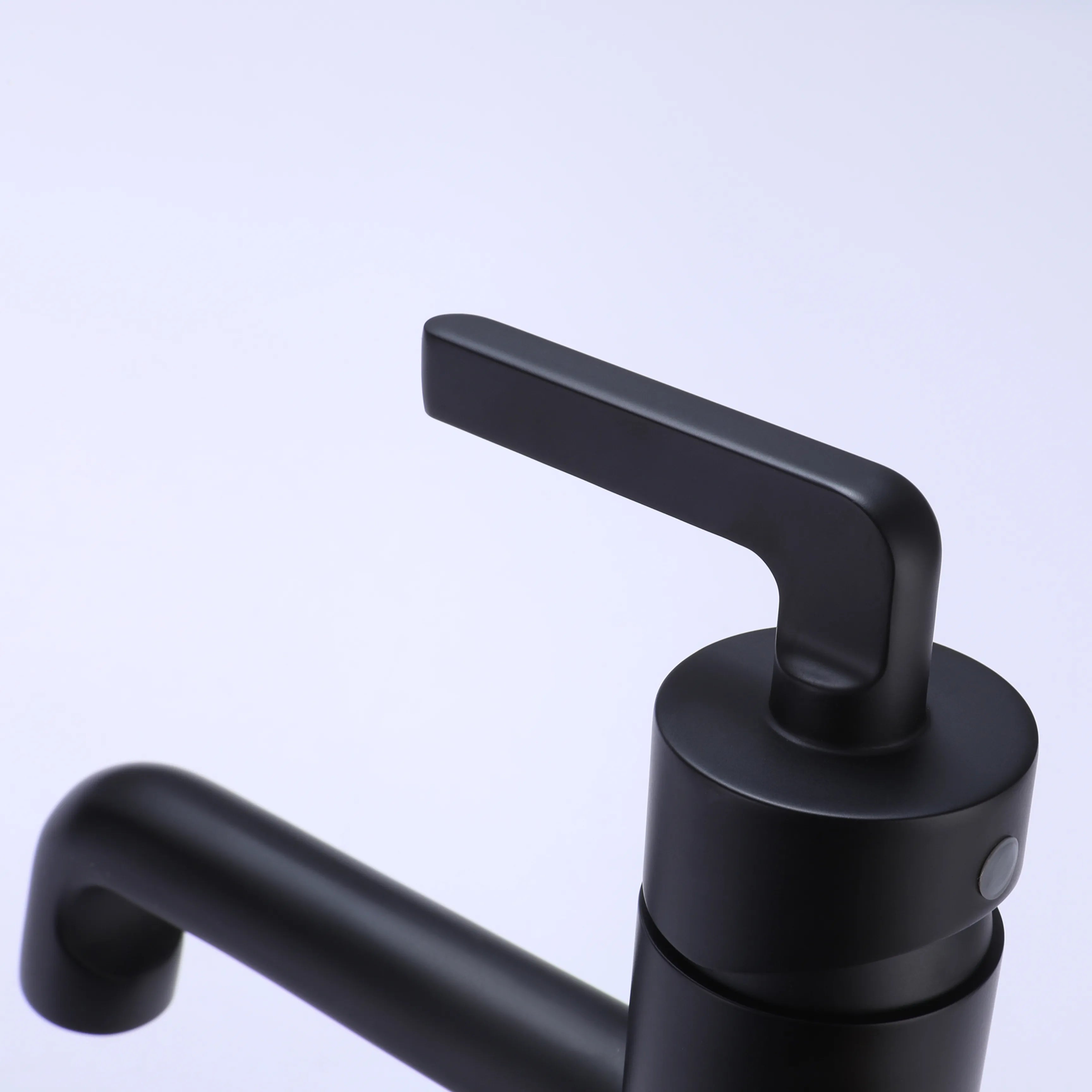 Deck Mount Single Handle One Hole Matte Black Bathroom Sink Faucet