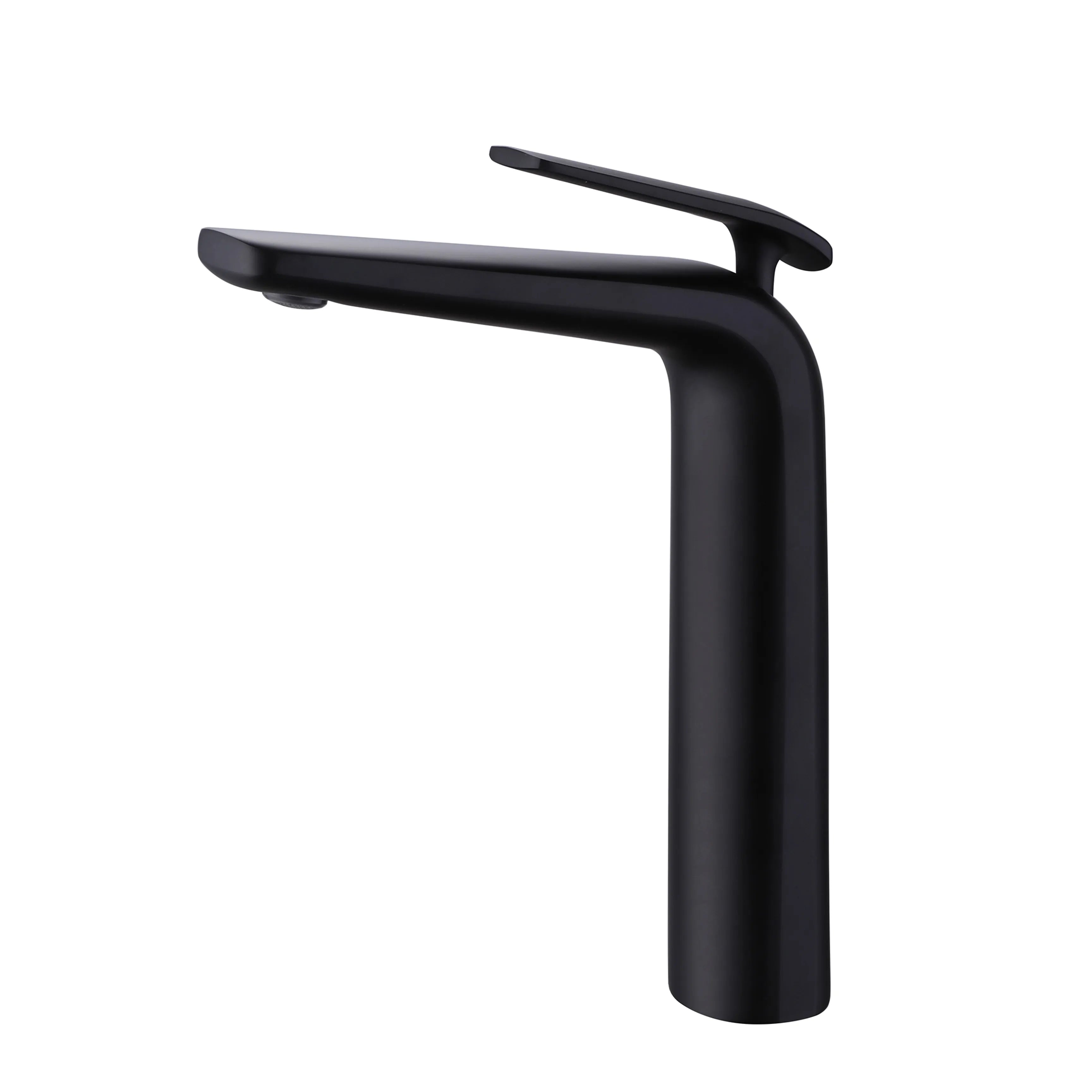 Single Handle 1-Hole Tall Bathroom Sink Faucet In Brushed Gold Matte Black